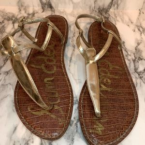 Sam Edelman Gigi Gold Sandals Size 7.5